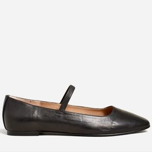 Madewell Black Leather Mary Jane Flats